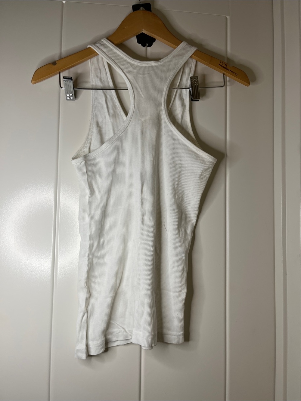 American Apparel White Ribbed Racerback Tank - Picture 5 of 5
